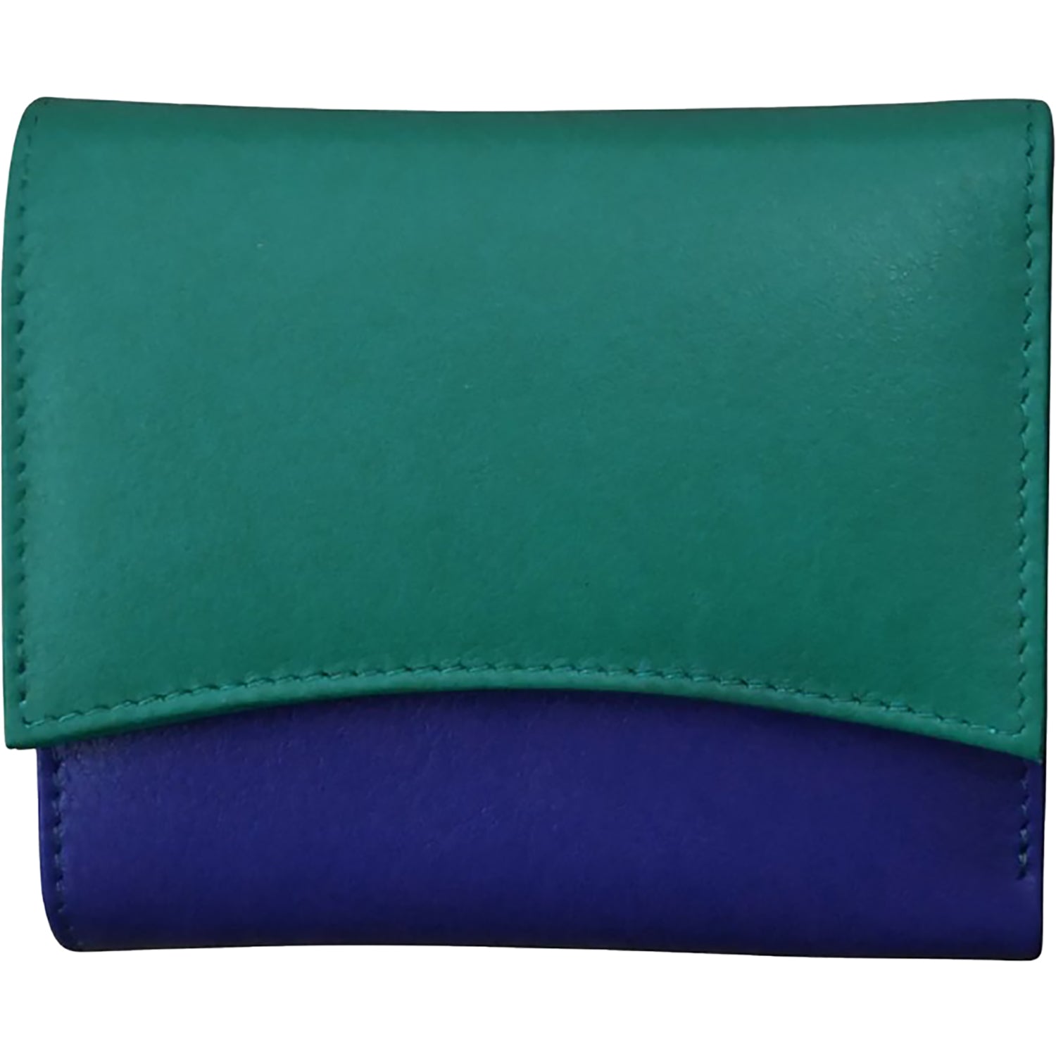 Ili new york ili New York Two Tone Pocket Wallet Handbag Aqua/Cobalt Aqua/Cobalt