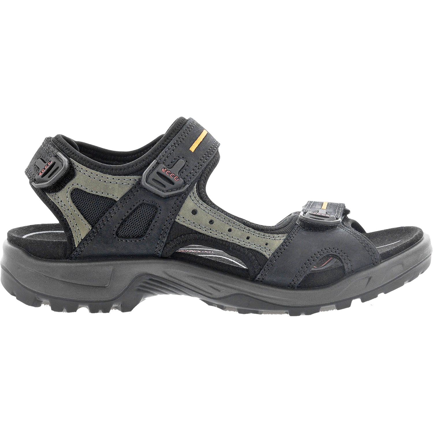 Mens Ecco Ecco Offroad Yucatan Men's Outdoor Sandals Black/Mole Nubuck Black/Mole Nubuck