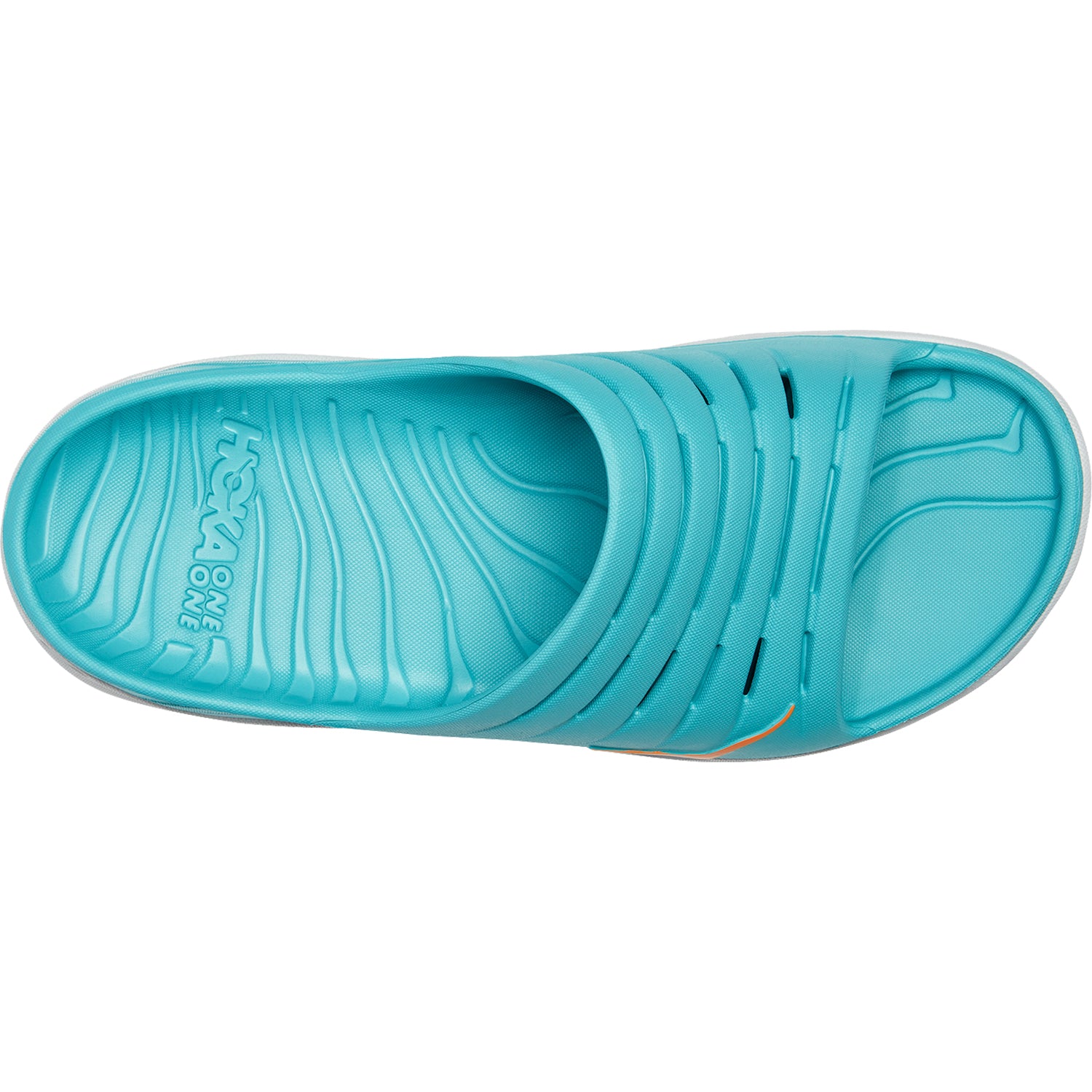 Mens Hoka one one Hoka Ora Recovery Slide Men's Sandals Aquarelle/Blazing Orange EVA Aquarelle/Blazing Orange EVA