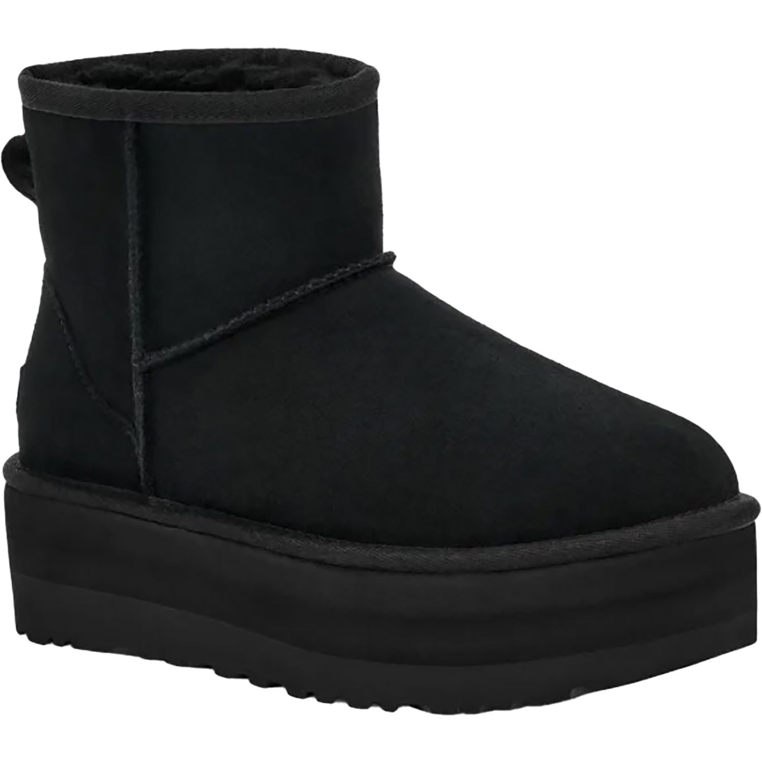Womens Ugg UGG Classic Mini Platform Women's Boots Black Suede Black Suede