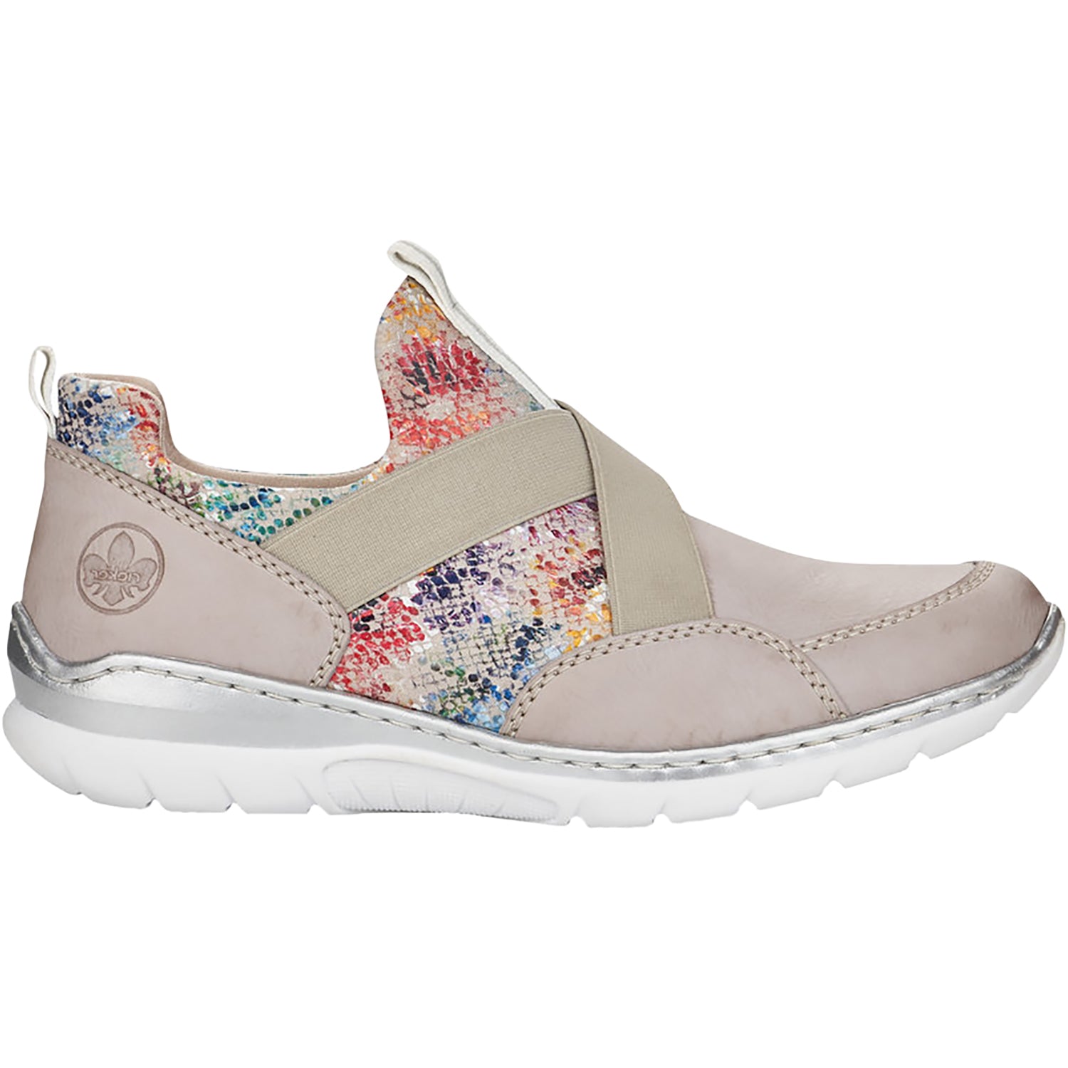 Womens Rieker Rieker L3253-40 Nikita 53 Women's Athleisure Shoes Ice/Multi-Grey Synthetic Ice/Multi-Grey Synthetic