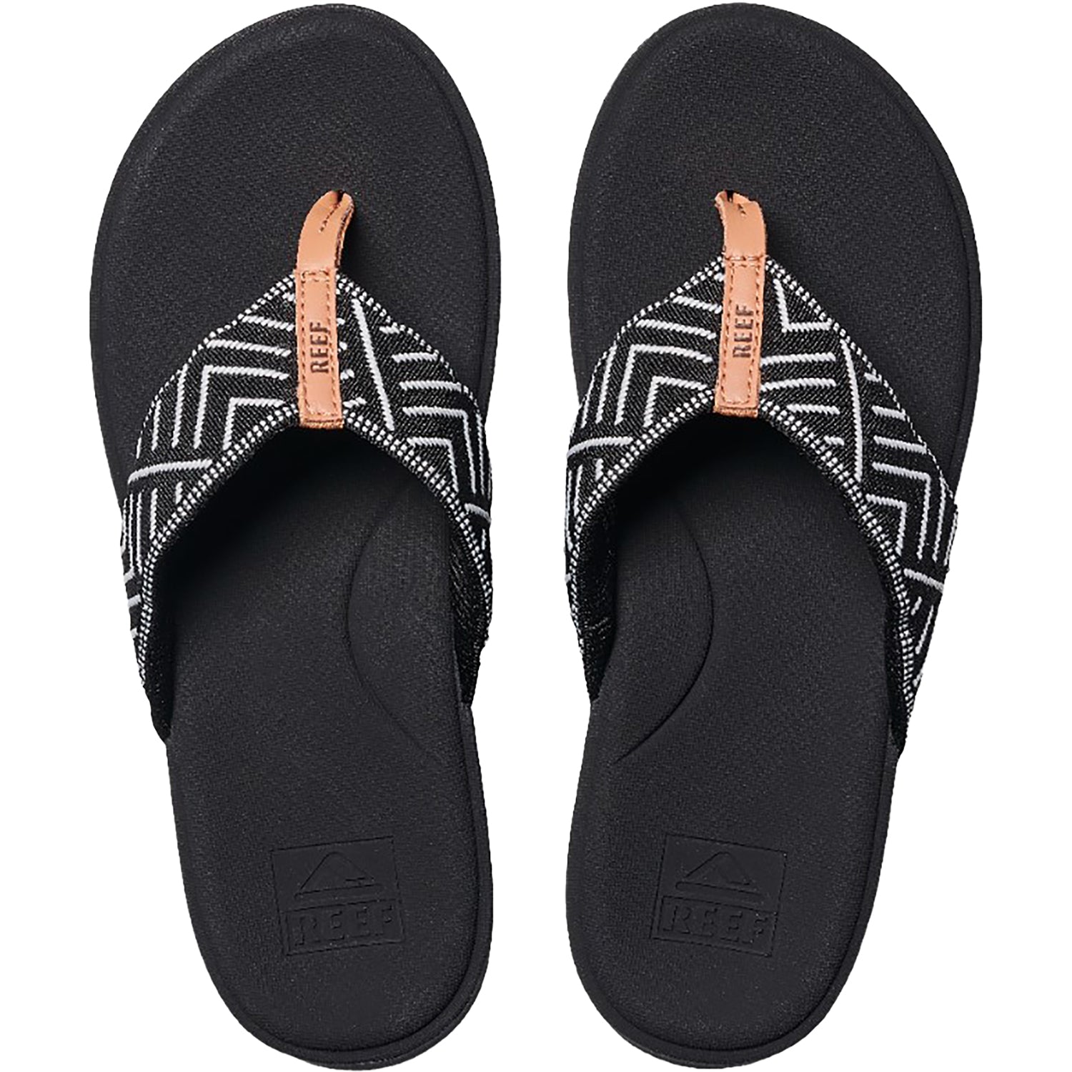 Womens Reef Reef Cushion Cloud TX Women's Thong Sandals Black Geo Synthetic Black Geo Synthetic