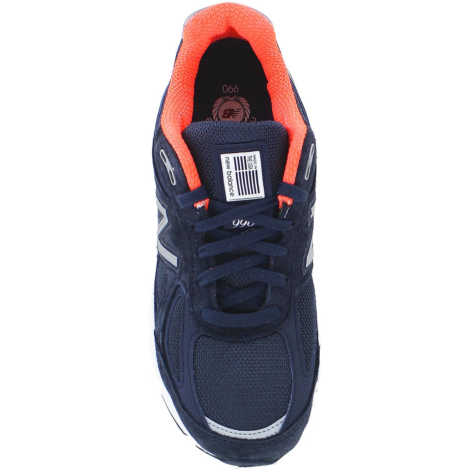 Womens New balance Women's New Balance W990NV4 Running Shoes Navy Leather/Mesh Navy Leather/Mesh