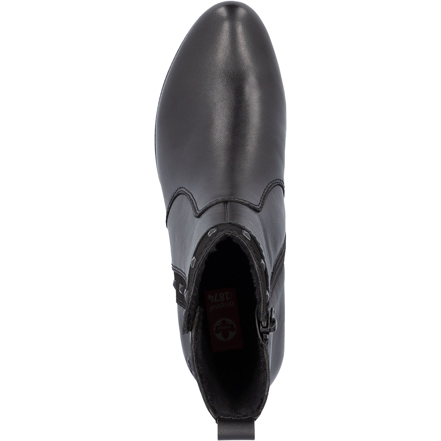 Womens Rieker Rieker 78657-00 Women's Boots Black/Black/Black Leather Black/Black/Black Leather