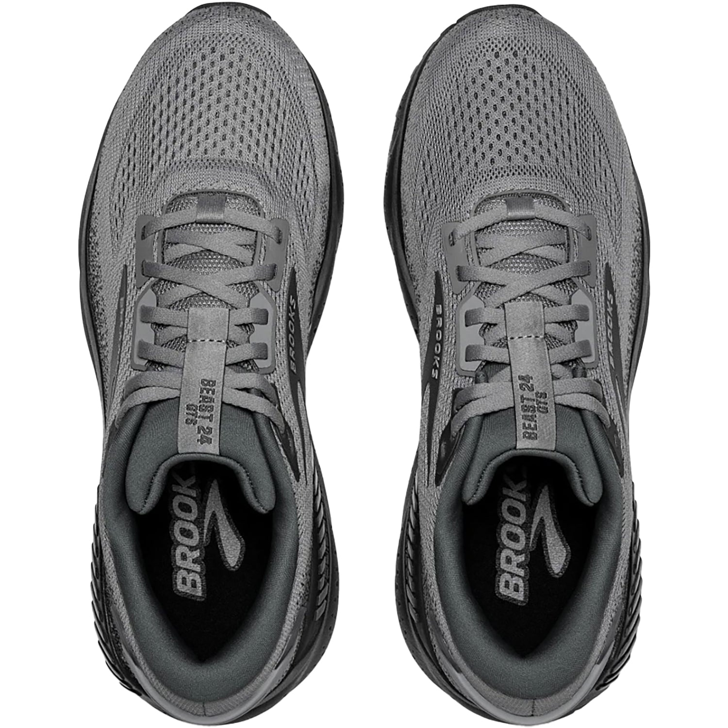 Mens Brooks Men's Brooks Beast GTS 24 Primer Grey/Ebony Mesh (Stability Support) Primer Grey/Ebony Mesh