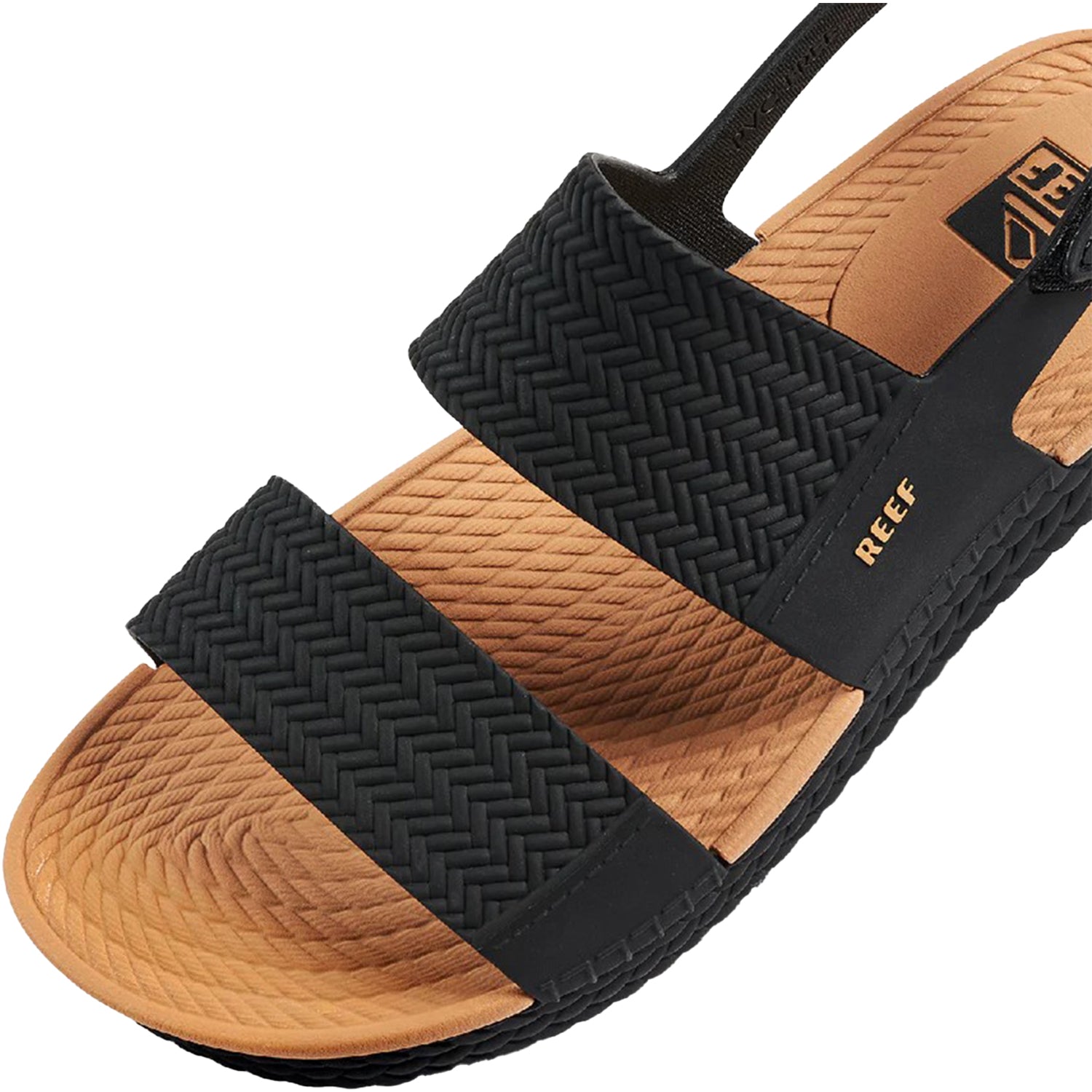 Womens Reef Reef Water Vista Women's Ankle Strap Sandals Black/Tan Synthetic Black/Tan Synthetic