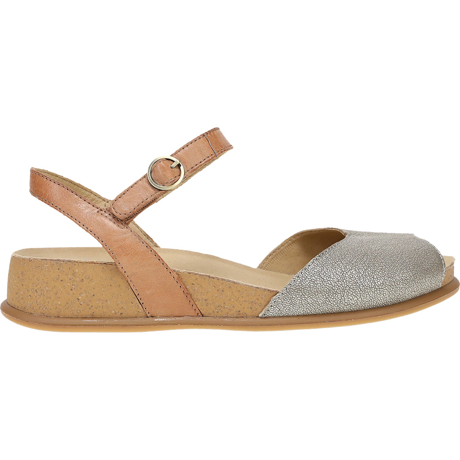 Womens Dansko Dansko Cass Women's Sandals Platino/Tan Leather Platino/Tan Leather