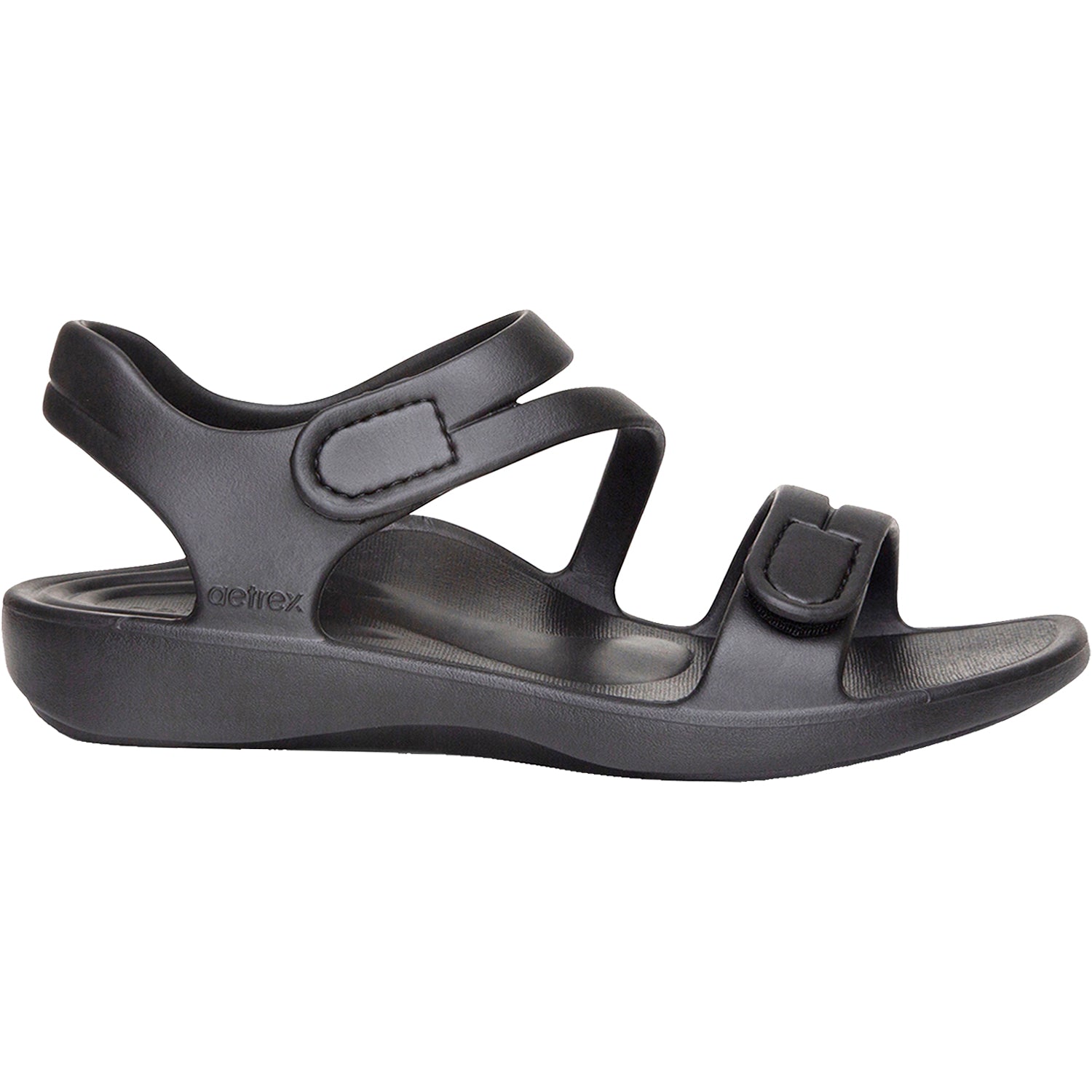 Womens Aetrex Aetrex Jillian Sport Women's Backstrap Sandals Black EVA Black EVA