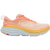 Womens Hoka one one Women's Hoka One One Bondi 8 Shell Coral/Peach Parfait Mesh Shell Coral/Peach Parfait Mesh