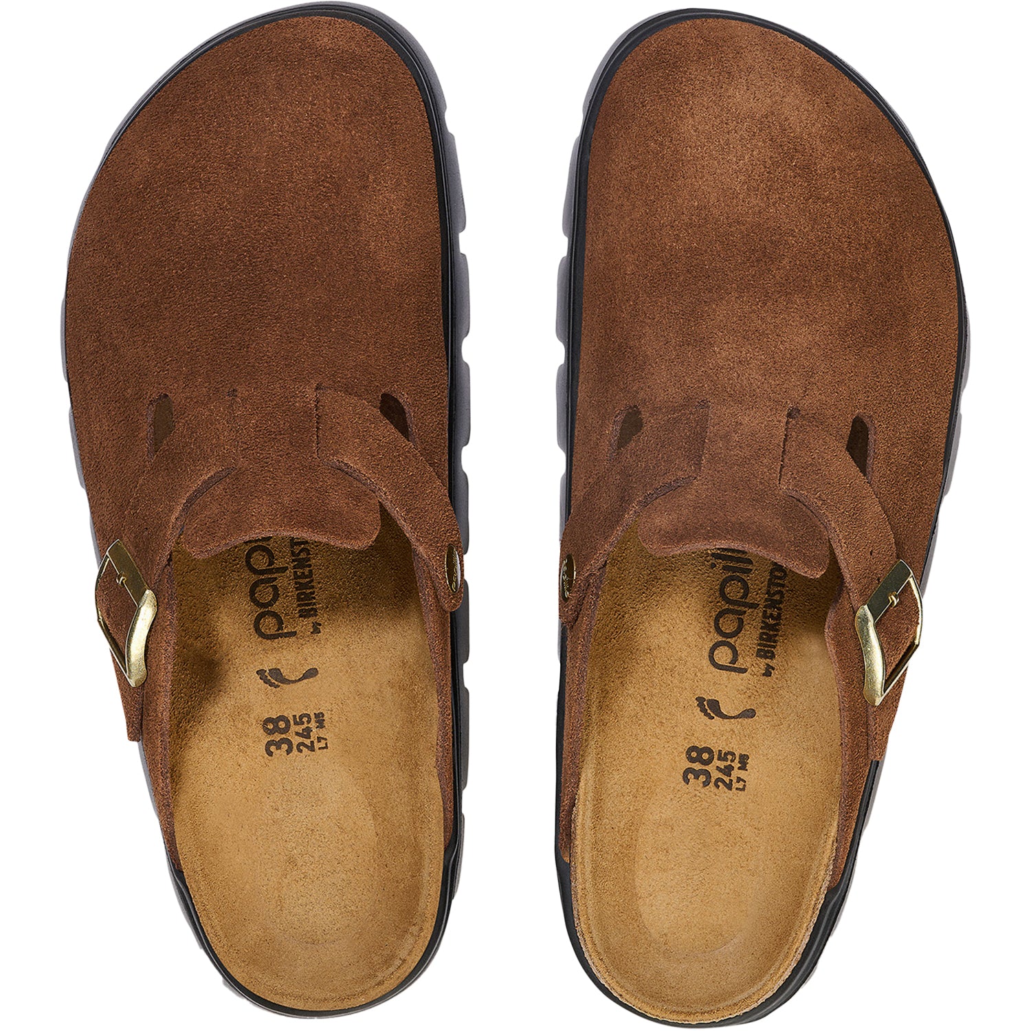 Women's Birkenstock Boston Chunky Dark Tea Suede – Footwear