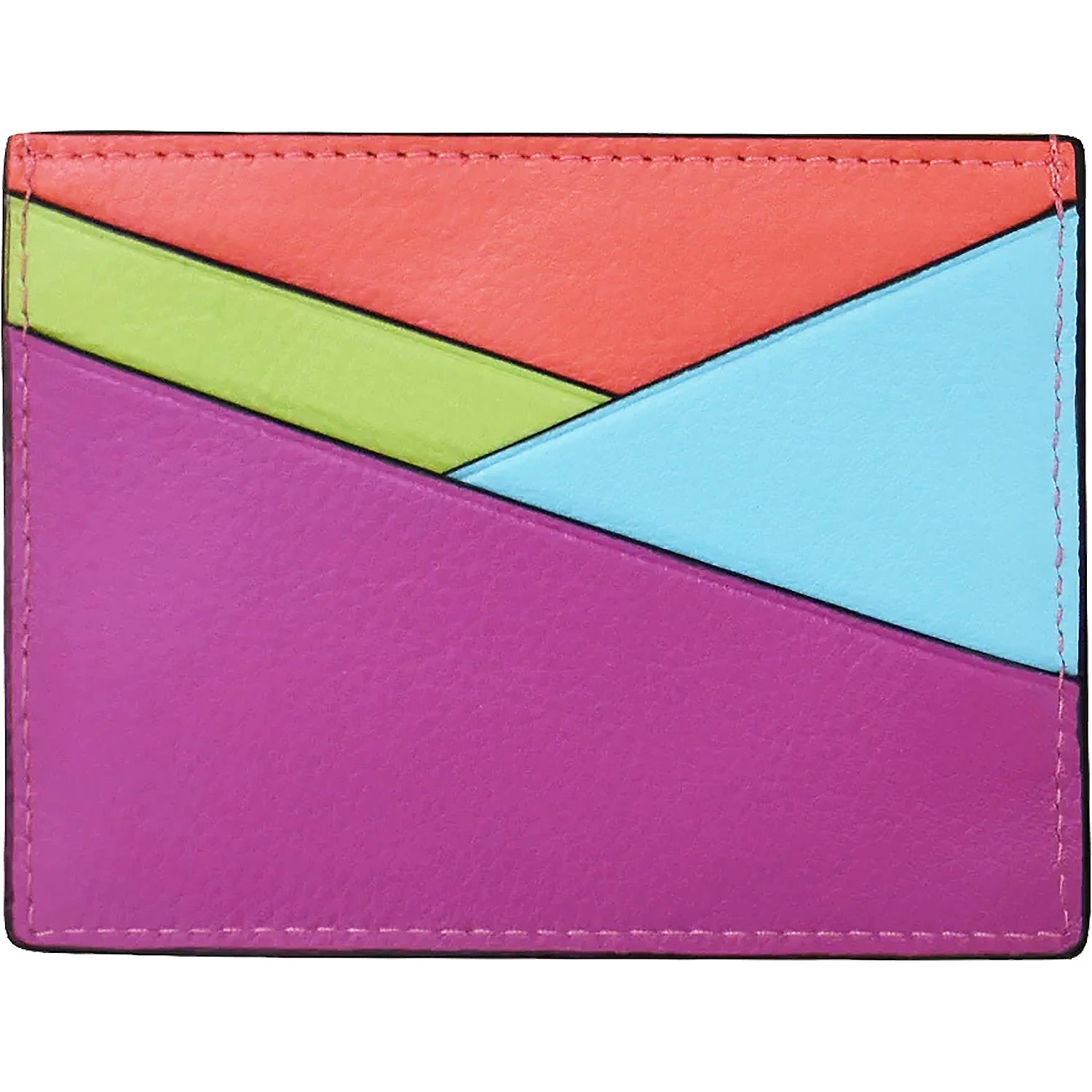 Womens Ili new york ili New York Asymmetic Card Case Paradise Multi Leather Paradise Multi Leather