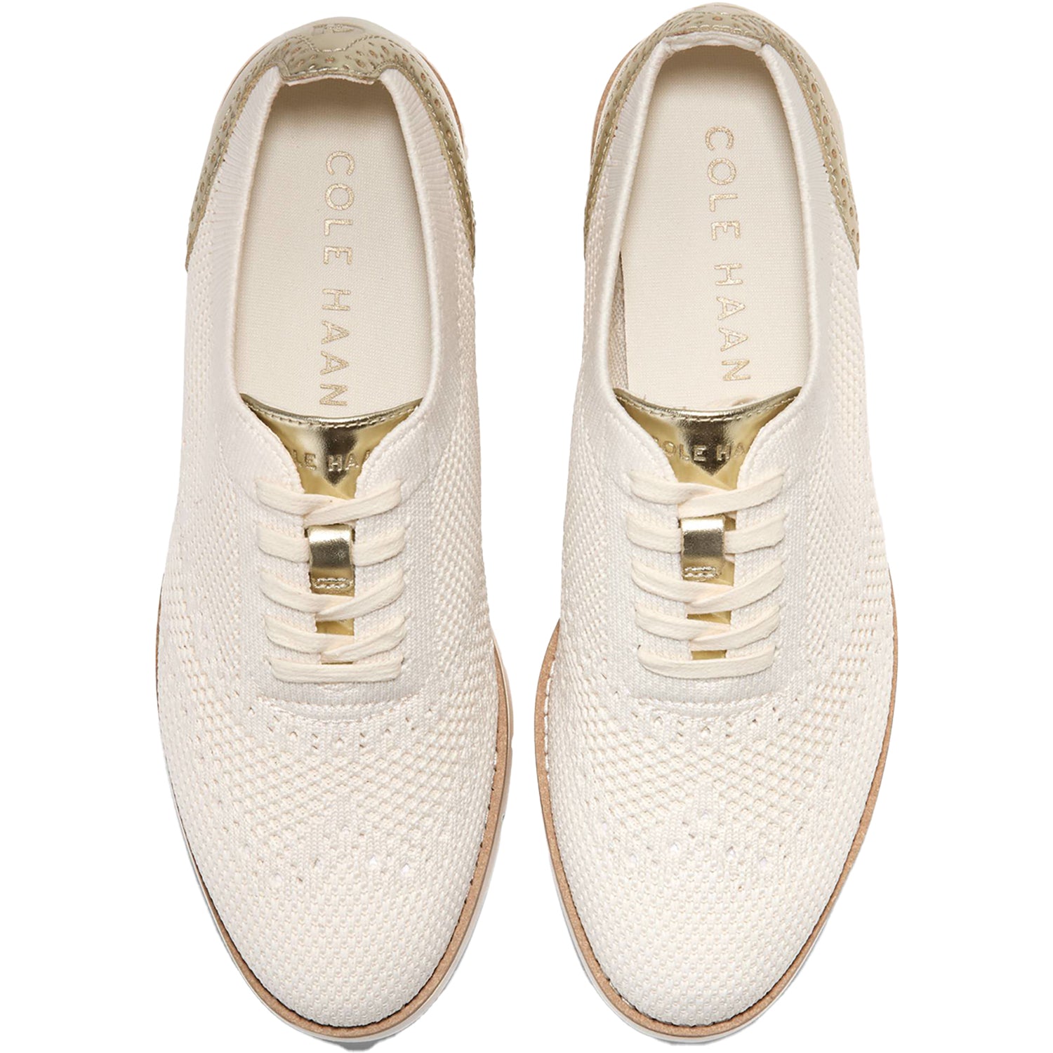 COLE HAAN プラットフォーム ・アイボリー☆極美品 Grand City Platform Stitchlight Women's Sporty Lace Up Shoes Ivory