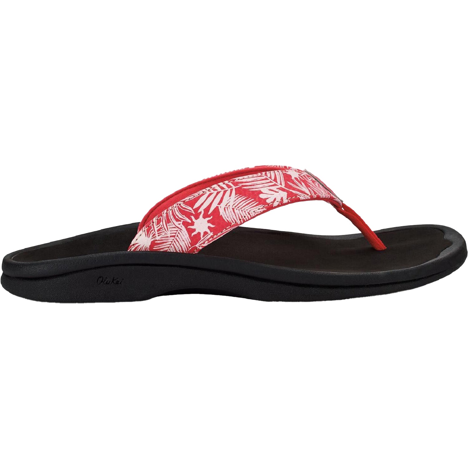 Womens Olukai OluKai Ohana Lehua Women's Sandals Flower/Onyx Flower/Onyx