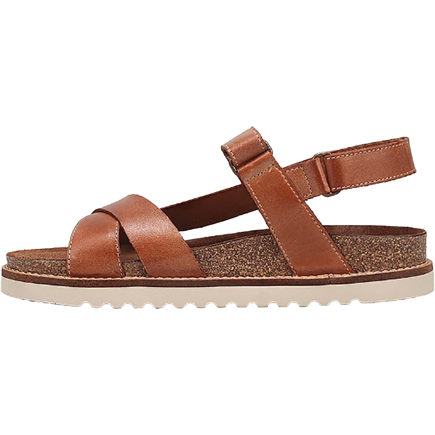 Womens Taos Taos Sideways Women's Ankle Strap Sandals Caramel Leather Caramel Leather