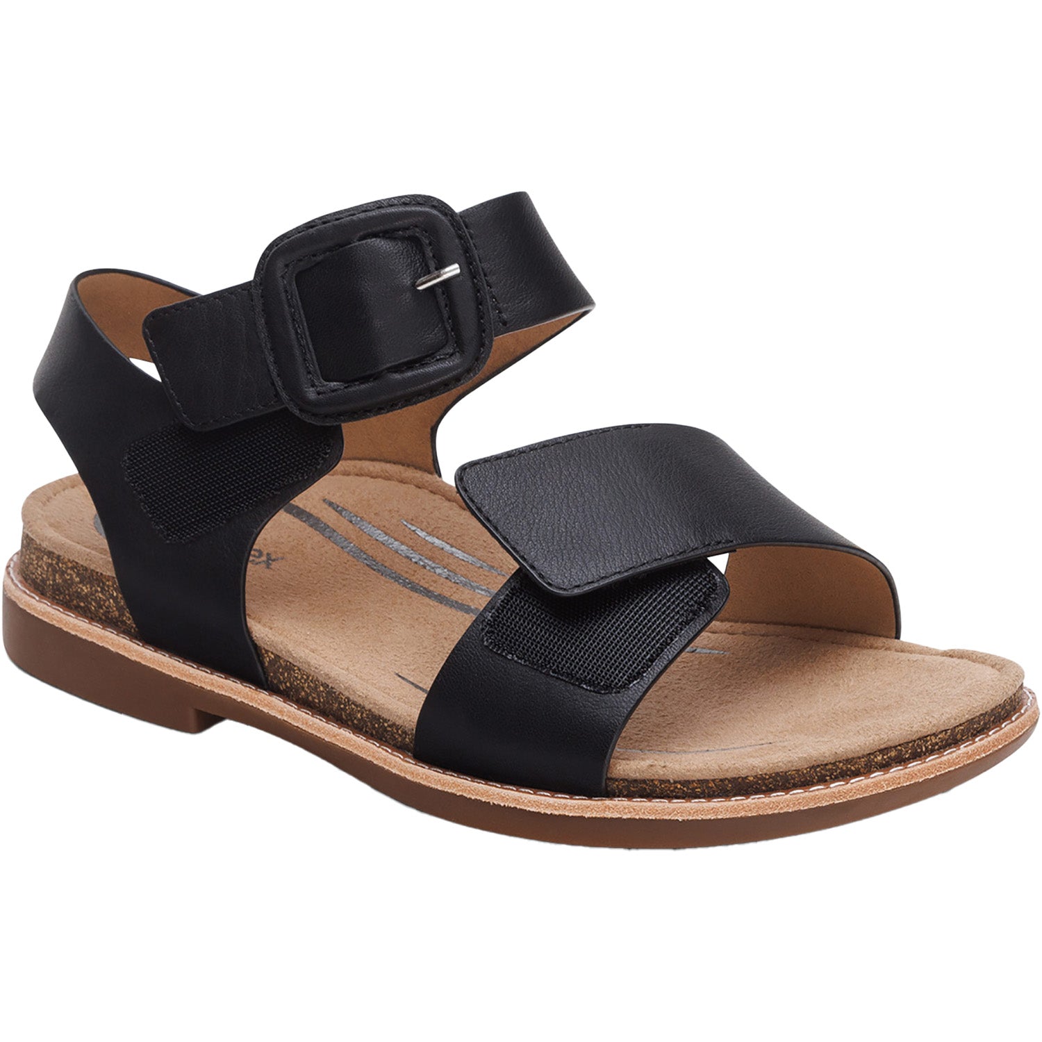 Womens Aetrex Women's Aetrex Claire Black Leather Black