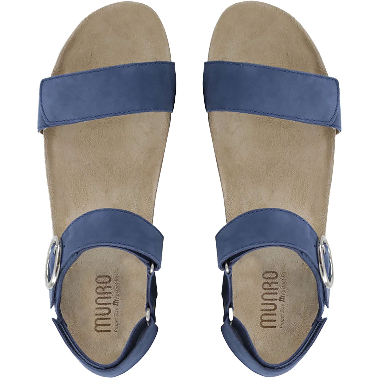 Womens Munro Munro Sintra Women's Wedge Sandals Atlantic Blue Nubuck Atlantic Blue Nubuck