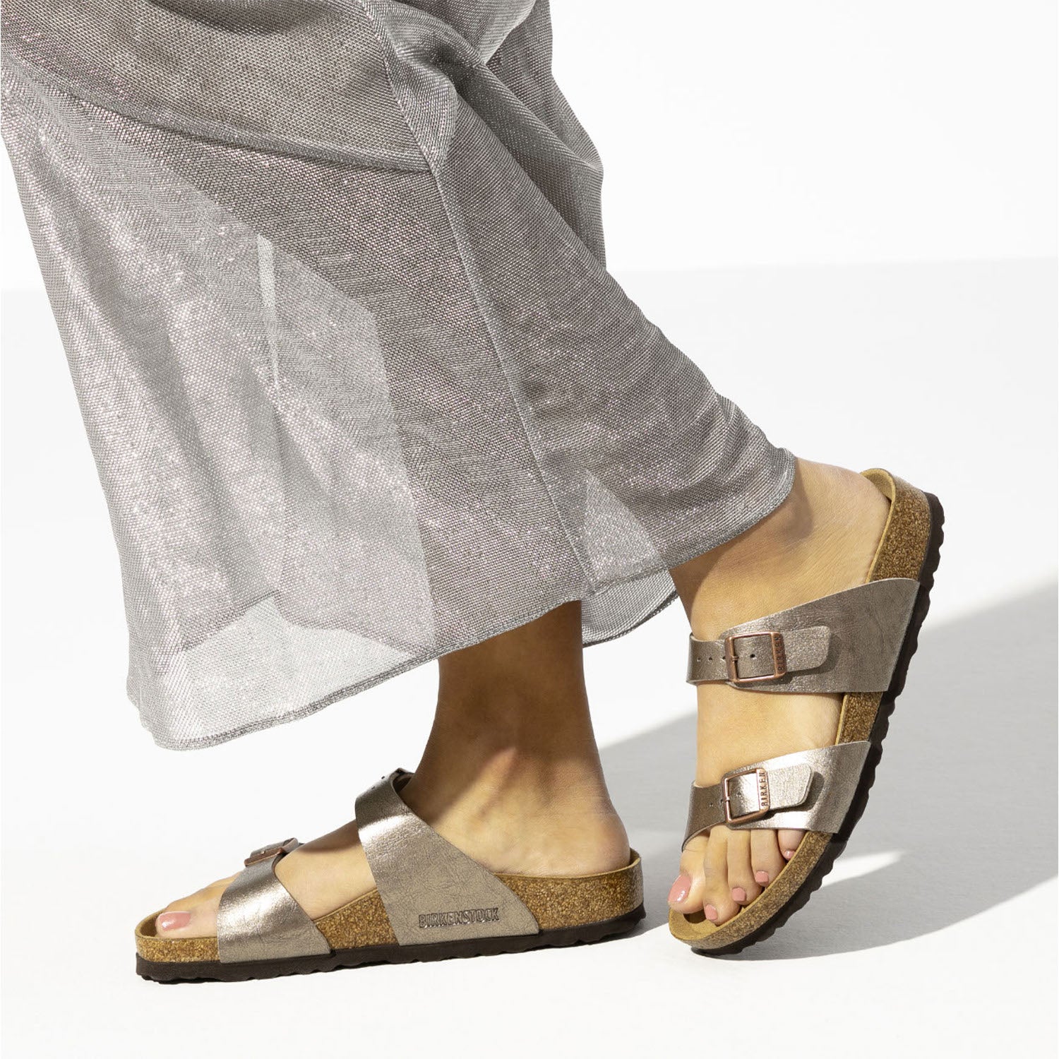 Women's Birkenstock Sydney Graceful Taupe Birko-Flor – Footwear