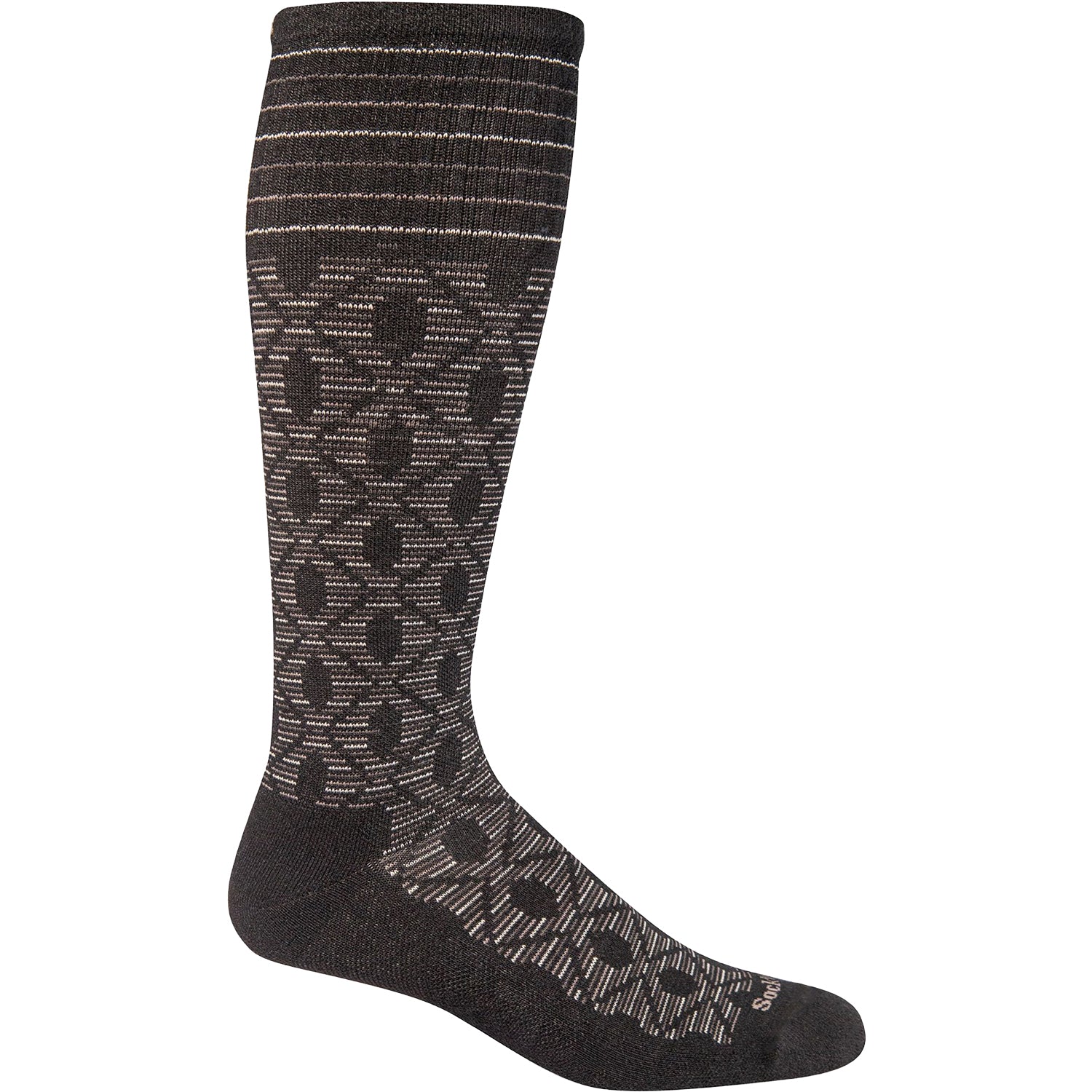 Womens Sockwell Sockwell 15-20 mmHg Etched Women's Socks Compression Moderate Black Black