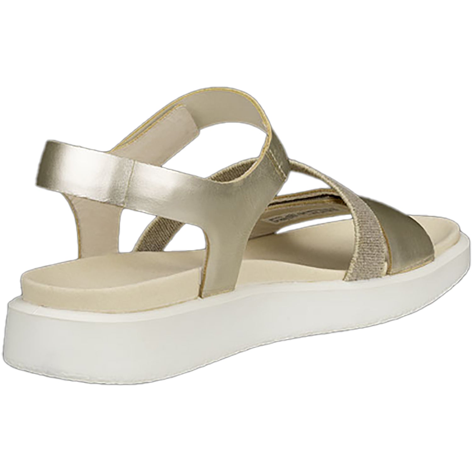 Womens Ecco Ecco Flowt Women's Sandals Pure White Gold Pure White Gold