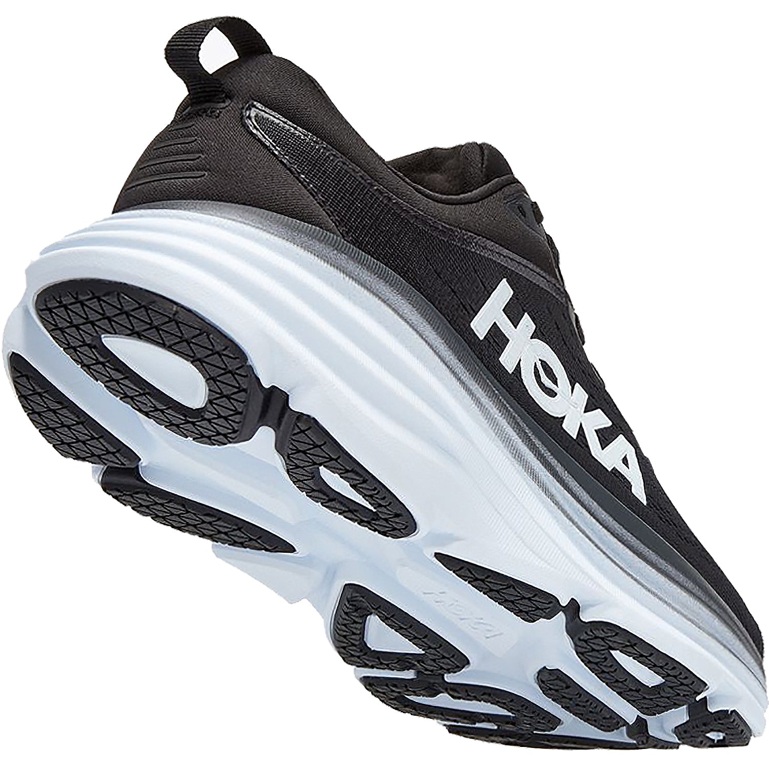 Womens Hoka one one Women's Hoka Bondi 8 Black/White Mesh (Neutral Support) Black/White Mesh