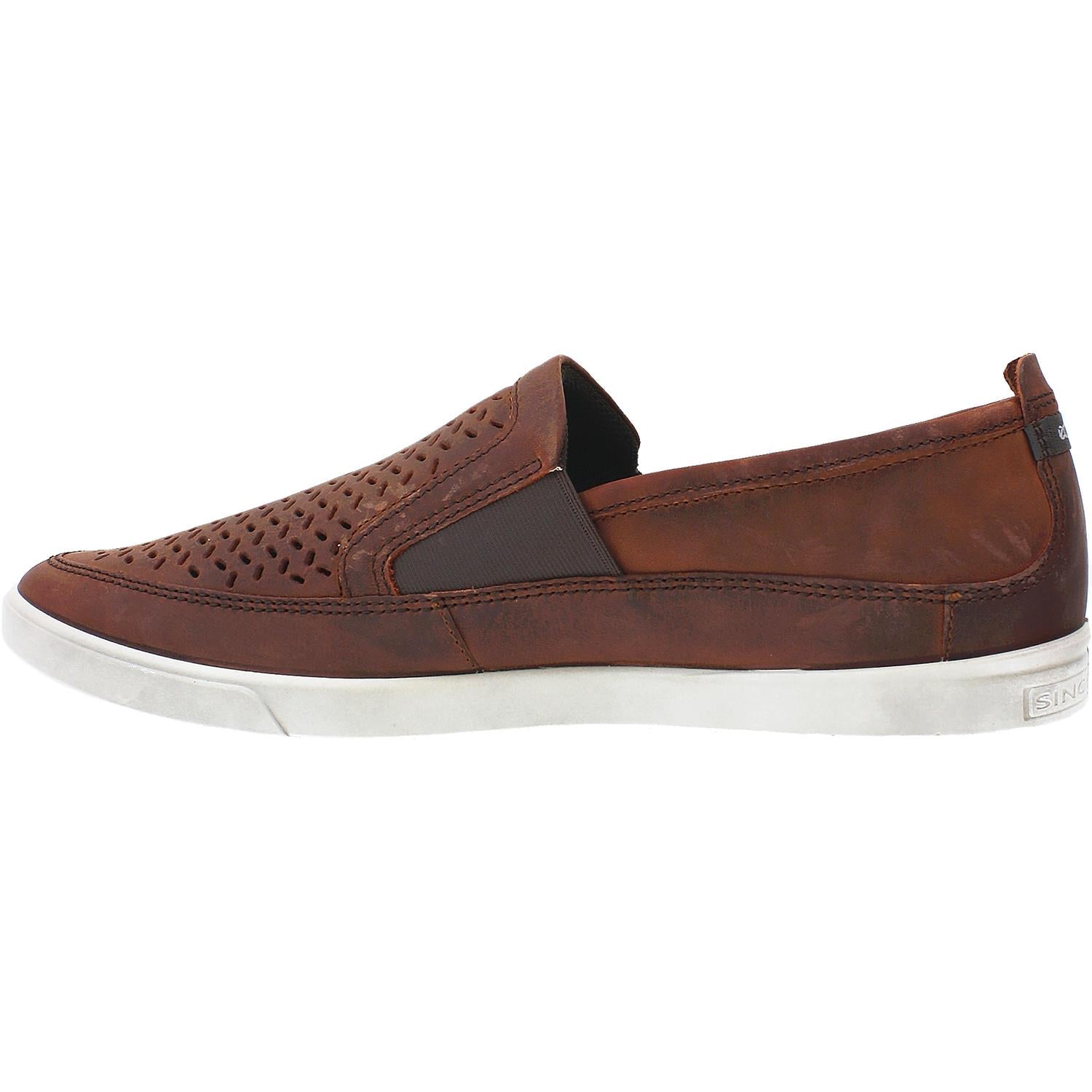 Mens Ecco Ecco Collin Perf Men's Slip Ons Cognac Leather Cognac Leather