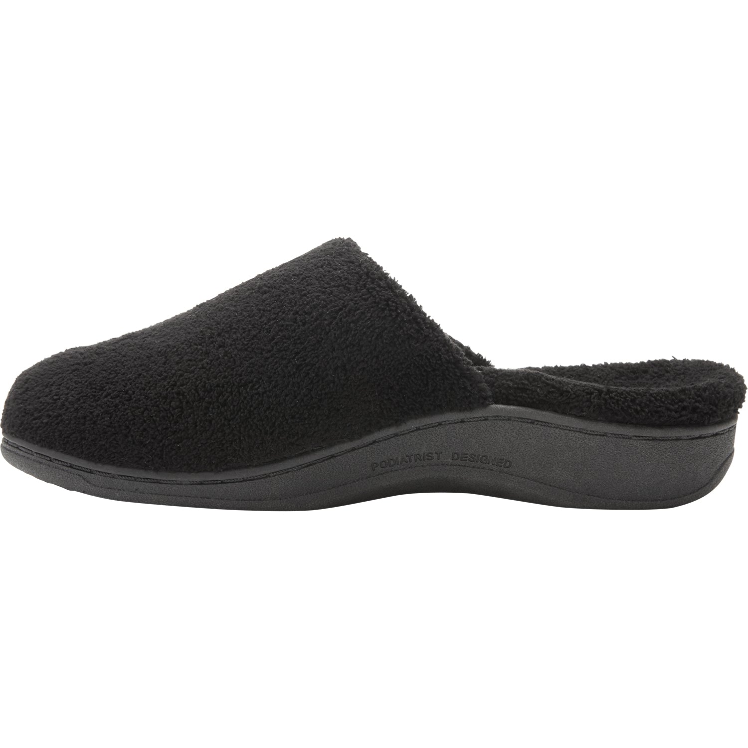 Womens Vionic Vionic Gemma Women's Terrycloth Slippers Black Terrycloth Black Terrycloth