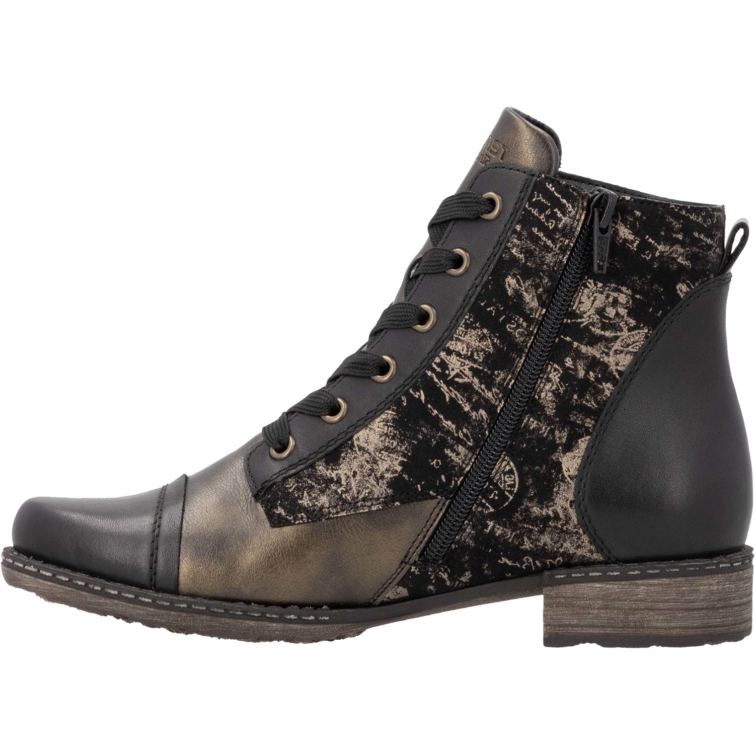Womens Remonte Remonte D4381-03 Women's Water Resistant Boots Schwarz/Antik/Schwarz Synthetic Schwarz/Antik/Schwarz Synthetic