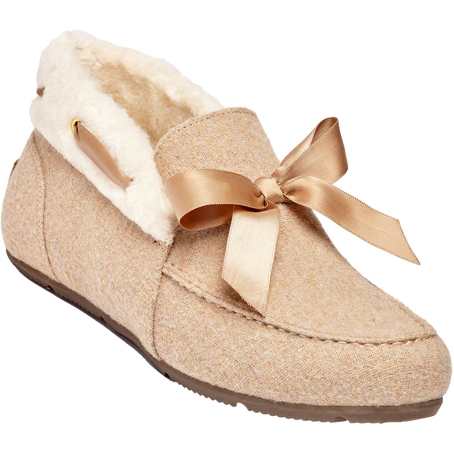 Womens Vionic Vionic Shirley Women's Faux Shearling Slippers Wheat Fabric Wheat Fabric