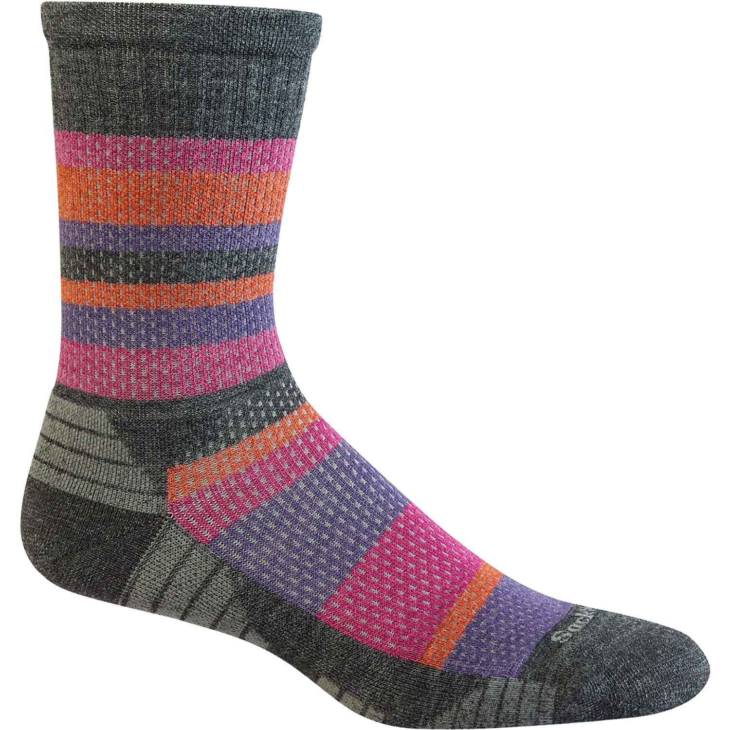 Womens Sockwell Sockwell Crew 15-20 Journey Crew Women's Compression Socks Charcoal Charcoal