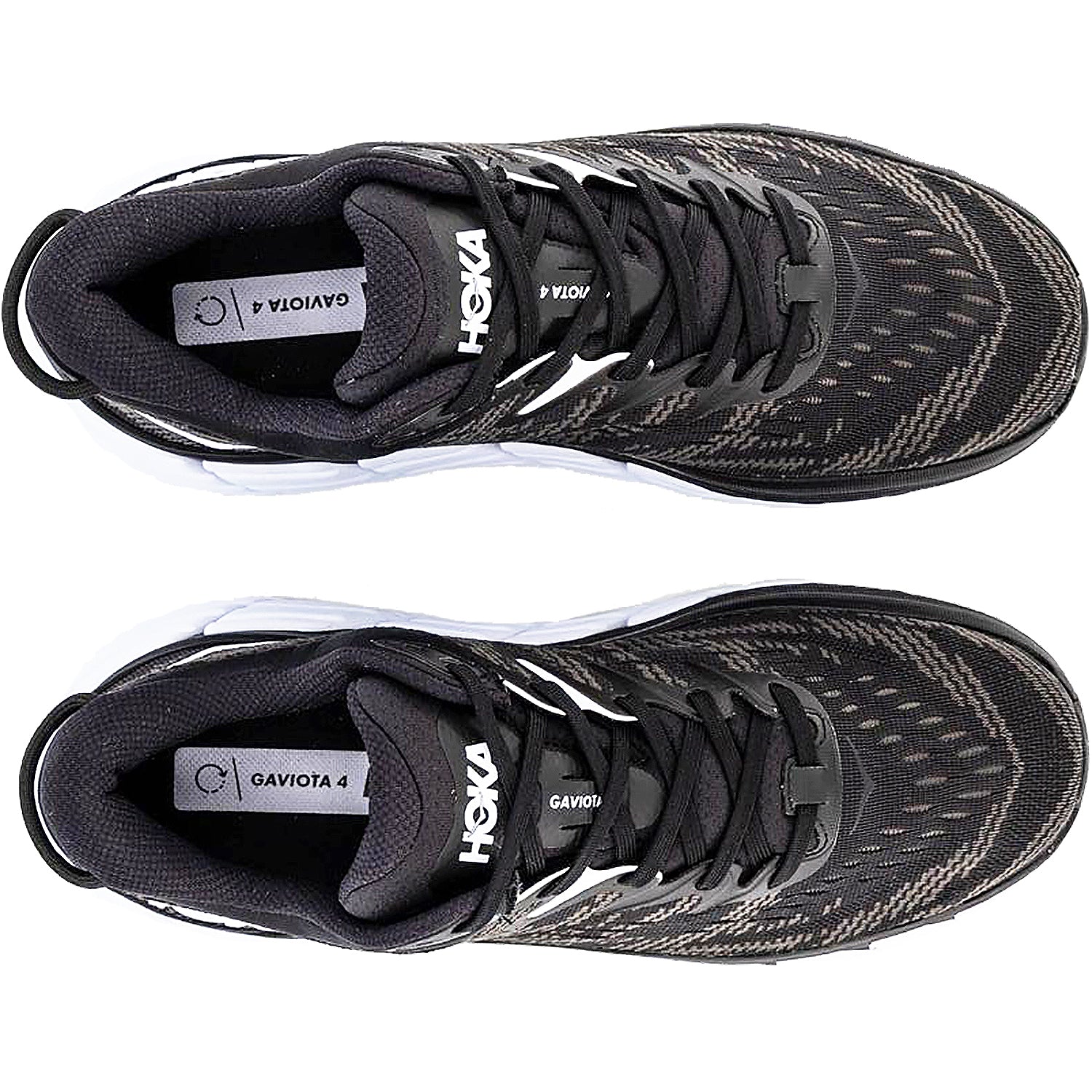 Womens Hoka one one Hoka Gaviota 4 Women's Road Running Shoes Black/White Mesh Black/White Mesh