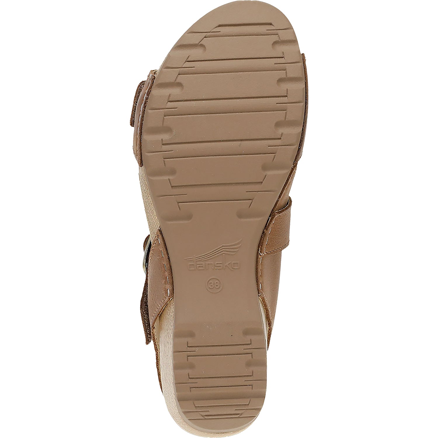 Womens Dansko Dansko Trinity Women's Wedge Sandals Tan Burnished Nubuck Tan Burnished Nubuck