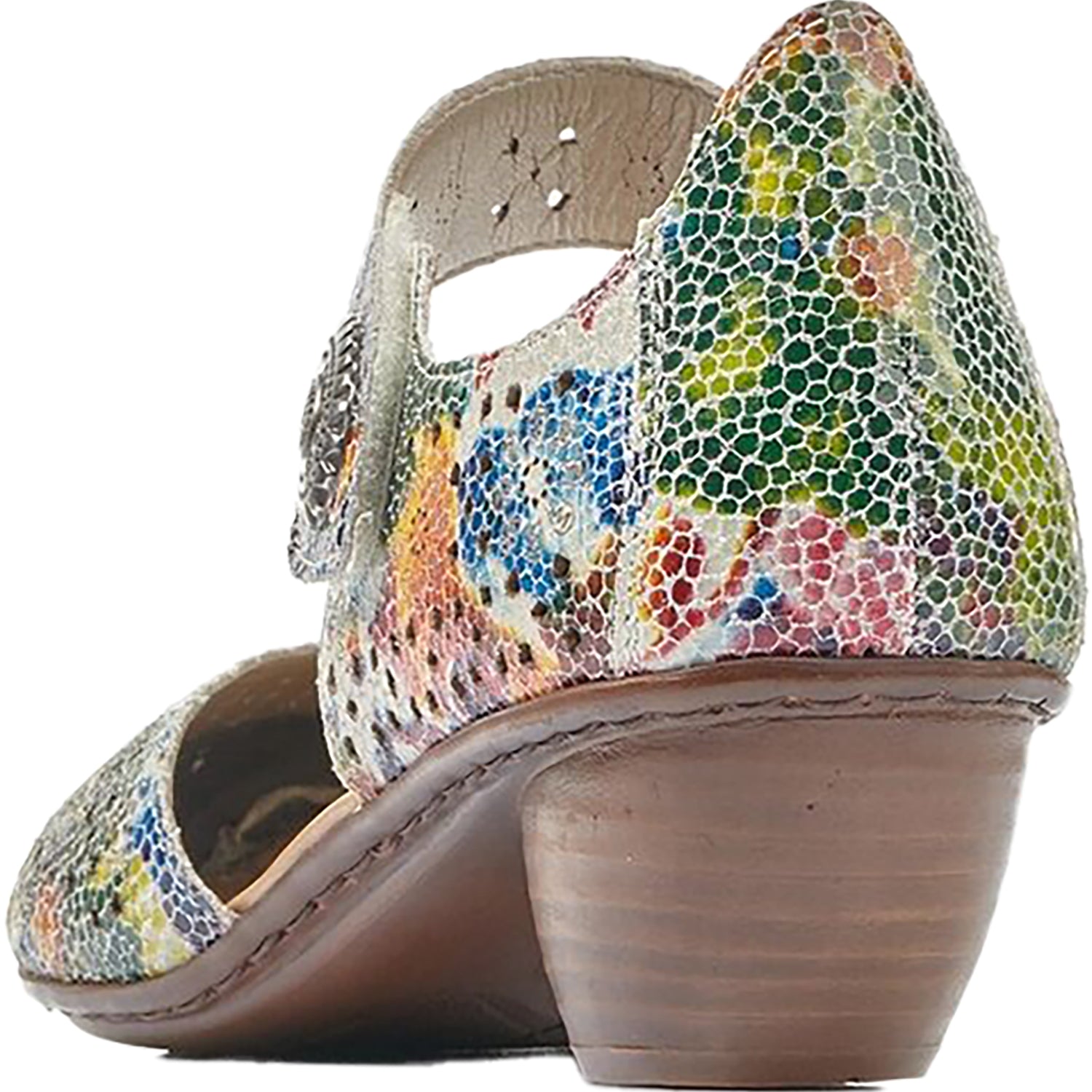 Womens Rieker Rieker 43711-90 Mirjam 11 Women's Mary Janes Ice Multi Suede Ice Multi Suede