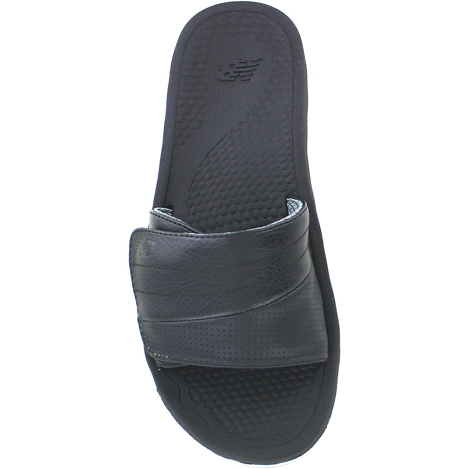 Mens New balance New Balance M3080BGR PureAlign Recharge Slide Men's Slide Sandals Black/Grey Synthetic Black/Grey Synthetic