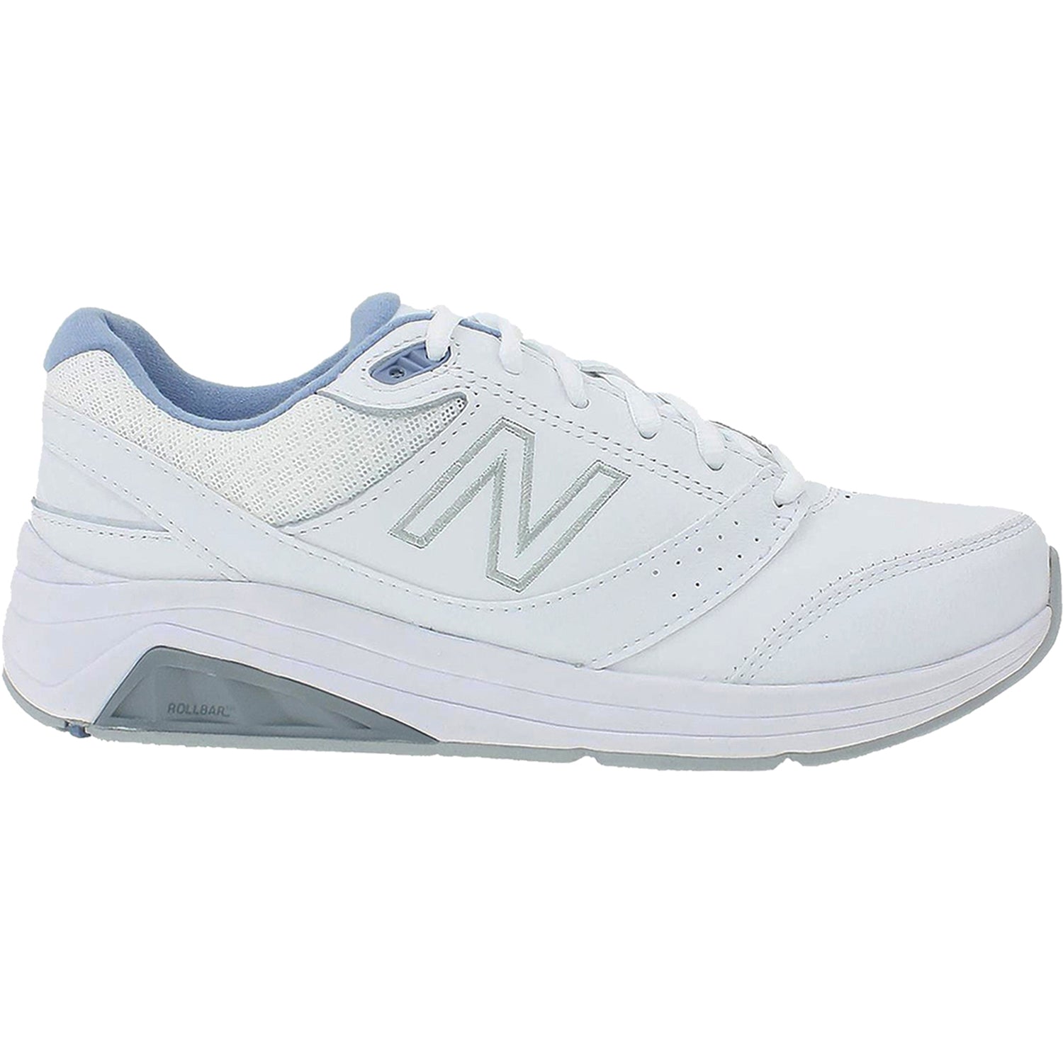 Womens New balance Women's New Balance WW928WB3 Walking Shoes White/Blue Leather White/Blue Leather