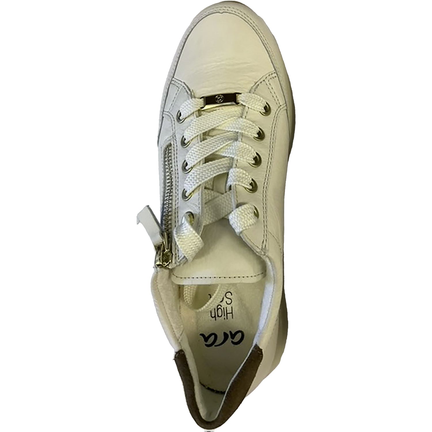 Womens Ara shoes Ara Oleanna Women's Walking Sneakers Cream Calf/Sesame Leather Cream Calf/Sesame Leather