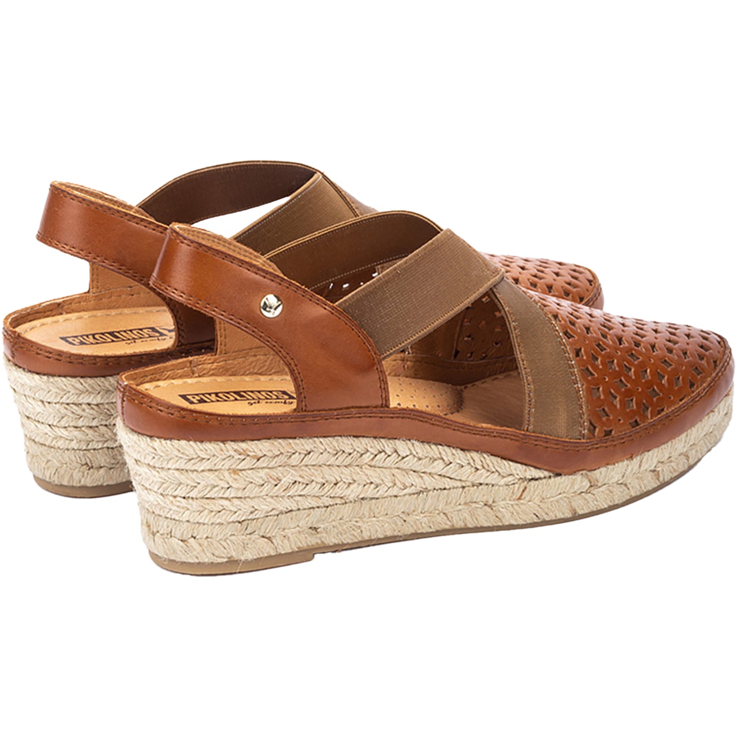 Womens Pikolinos Pikolinos Benidorm W4A-1546 Women's Wedge Sandals Brandy Brandy