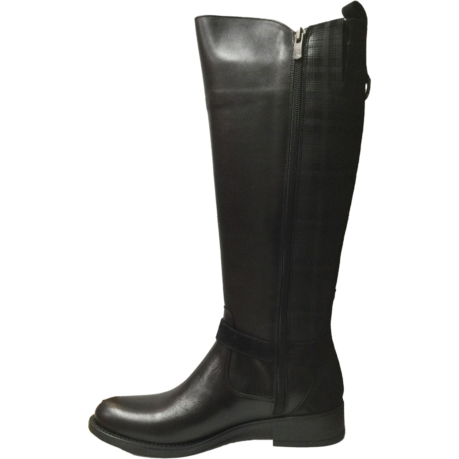 Womens Dorking Women's Dorking Chad D9119 Black Leather/Plaid Black Leather/Plaid