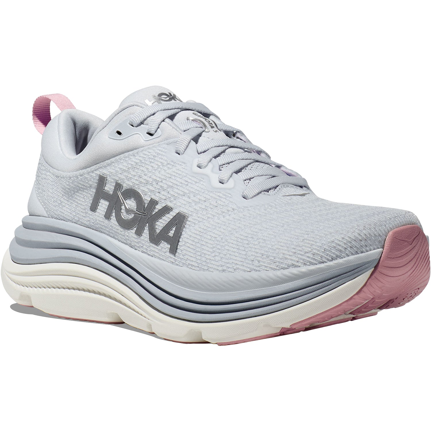 Womens Hoka one one Women's Hoka Gaviota 5 Sea Ice/Pink Twilight Mesh (Stability Support) Sea Ice/Pink Twilight Mesh