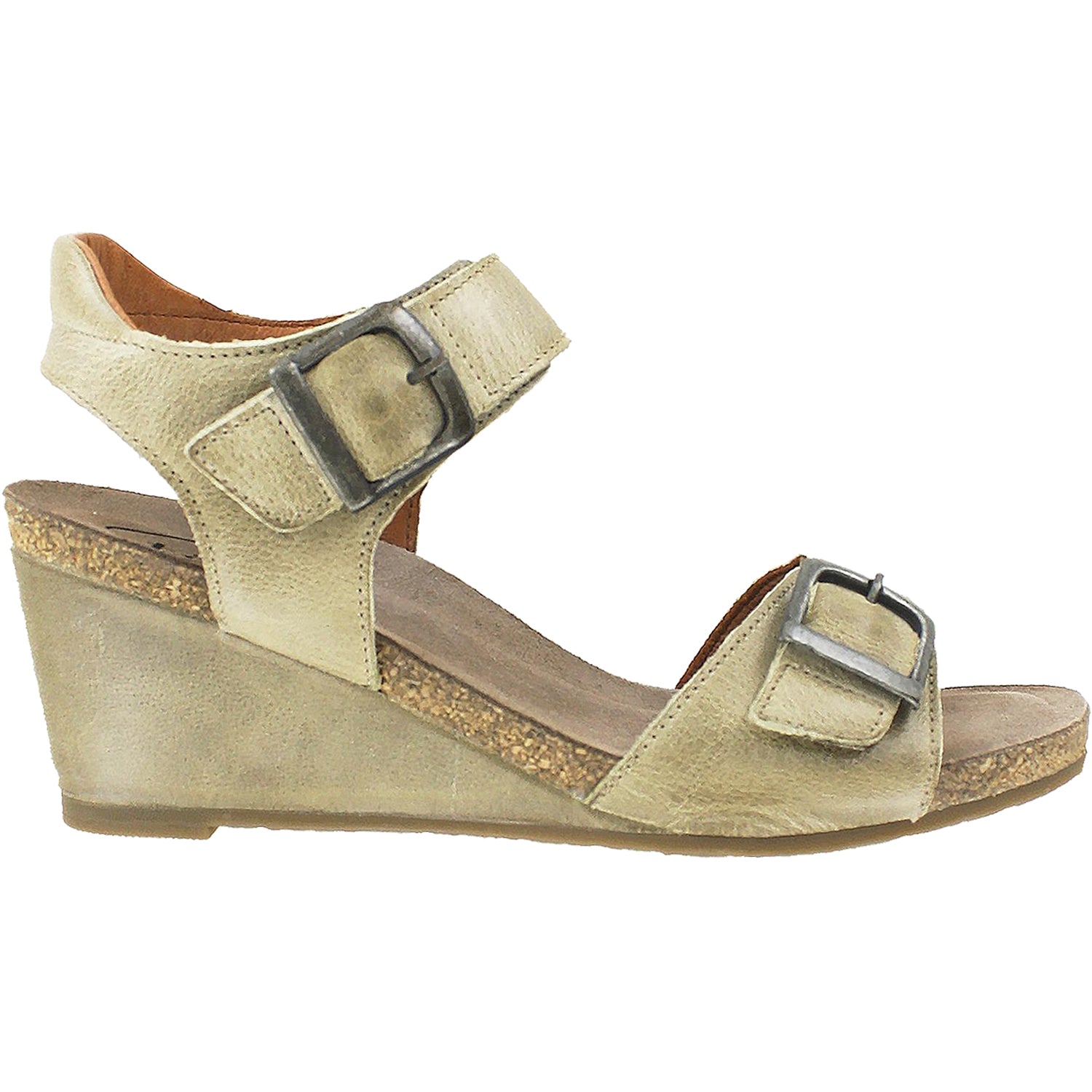 Womens Taos Taos Buckle Up Women's Support Sandals Stone Leather Stone Leather