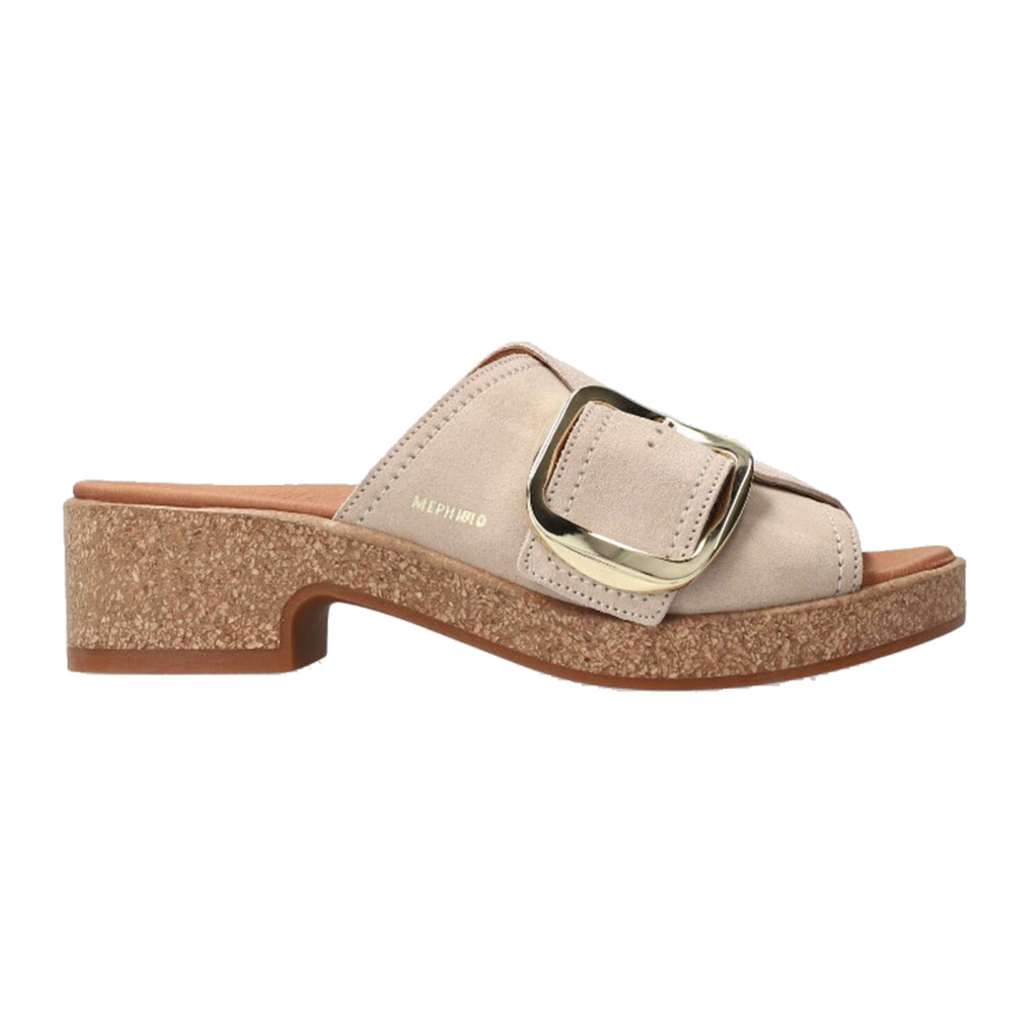 Womens Mephisto Mephisto Foline Women's Slide Sandals Light Sand Light Sand