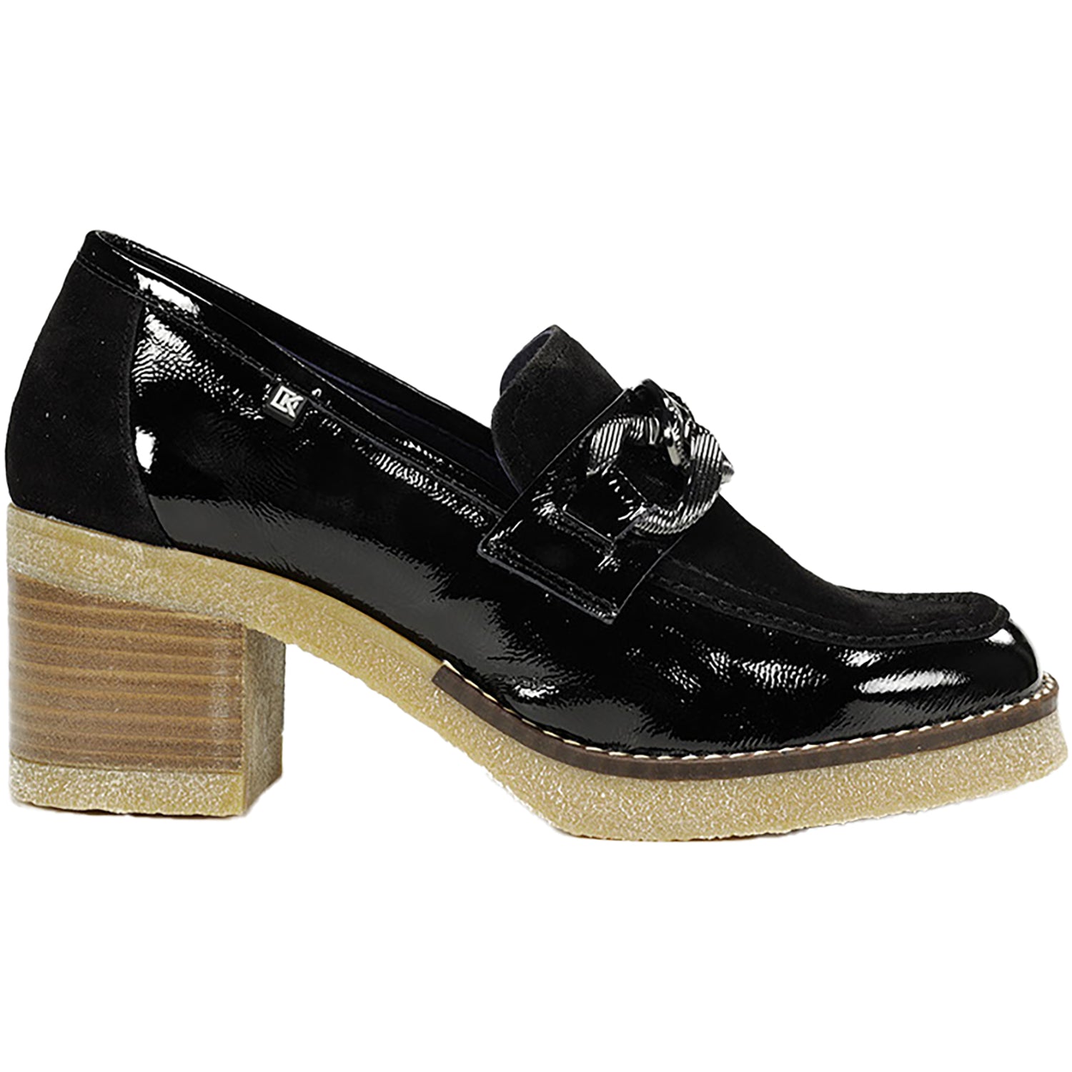 Womens Dorking Women's Dorking Oprah D9193 Black Dat/Leather Combo Black Dat/Leather Combo