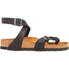 Womens Birkenstock Women's Birkenstock Yara Black Oiled Leather Black Oiled Leather