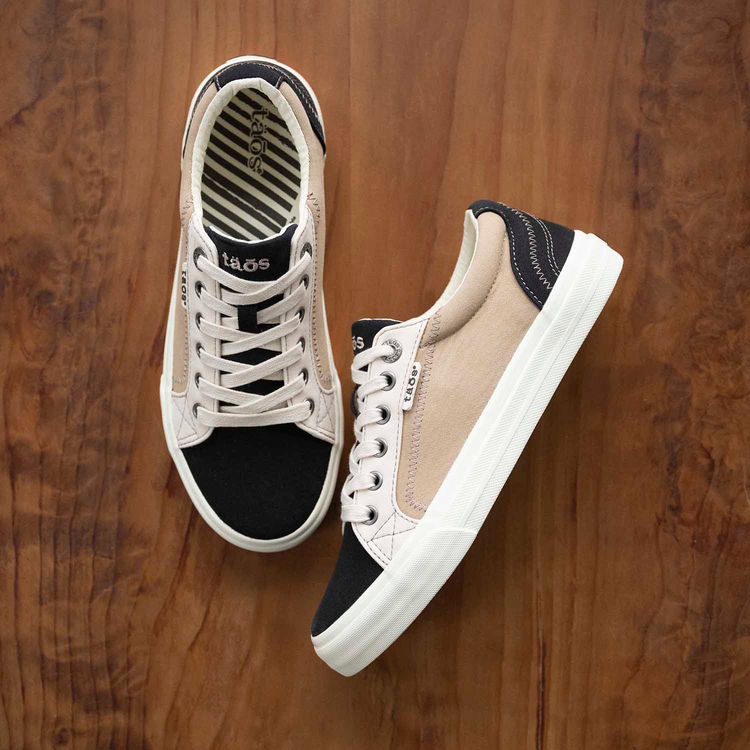 Womens Taos Women's Taos Plim Soul Black/Tan Multi Canvas Black/Tan Multi Canvas