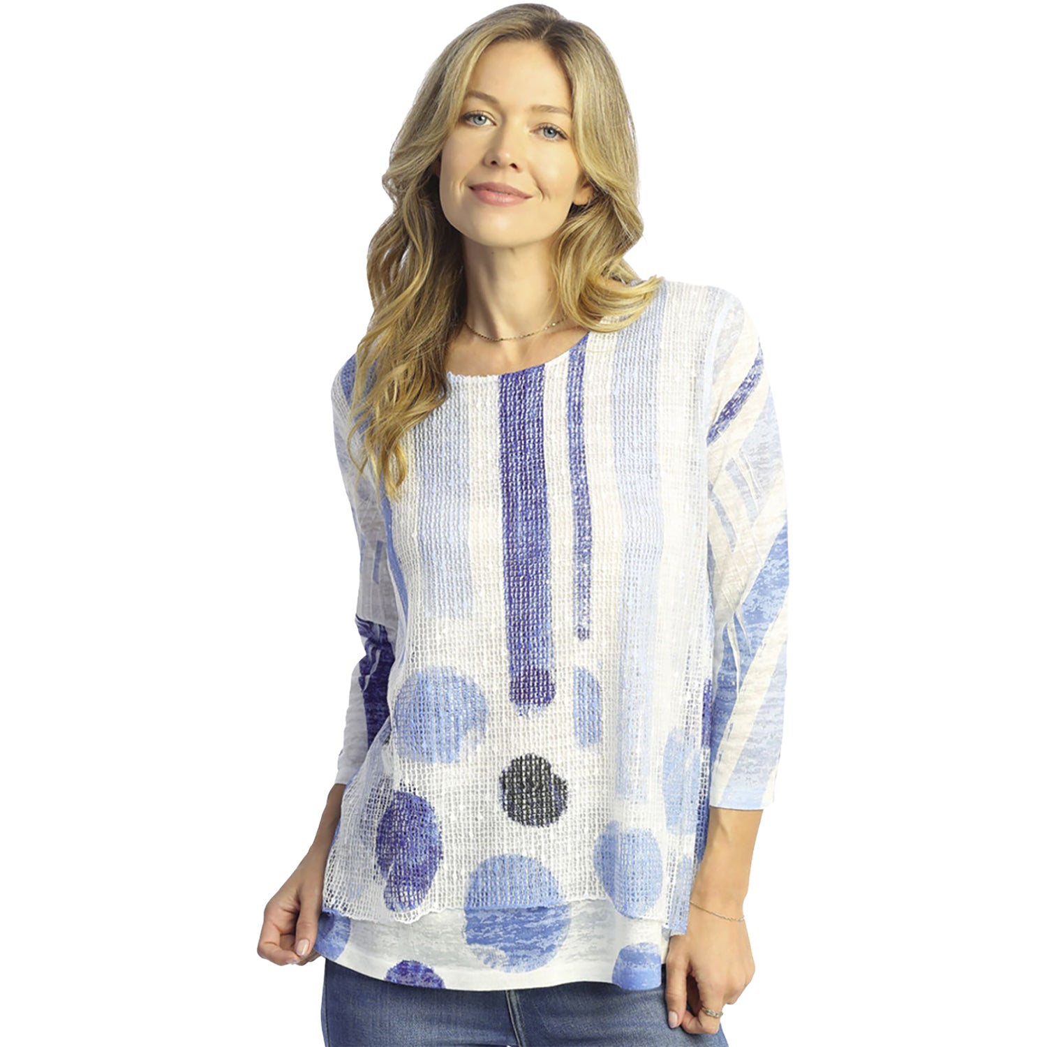 Womens Jess & jane Jess & Jane Boucle Mesh Tunic Women's Clothing Sandra Sandra
