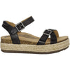 Womens Aetrex Aetrex Paula Women's Espadrille Sandals Black Leather Black Leather