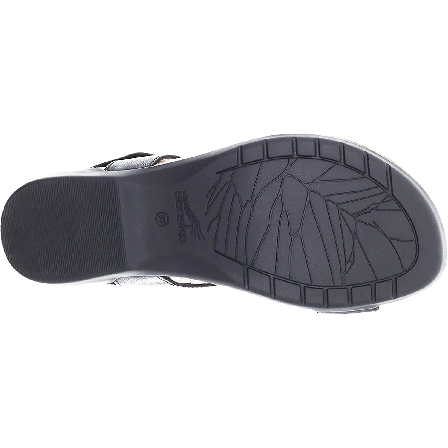 Womens Dansko Dansko Reece Women's Thong Sandals Black Waxy Burnished Leather Black Waxy Burnished Leather