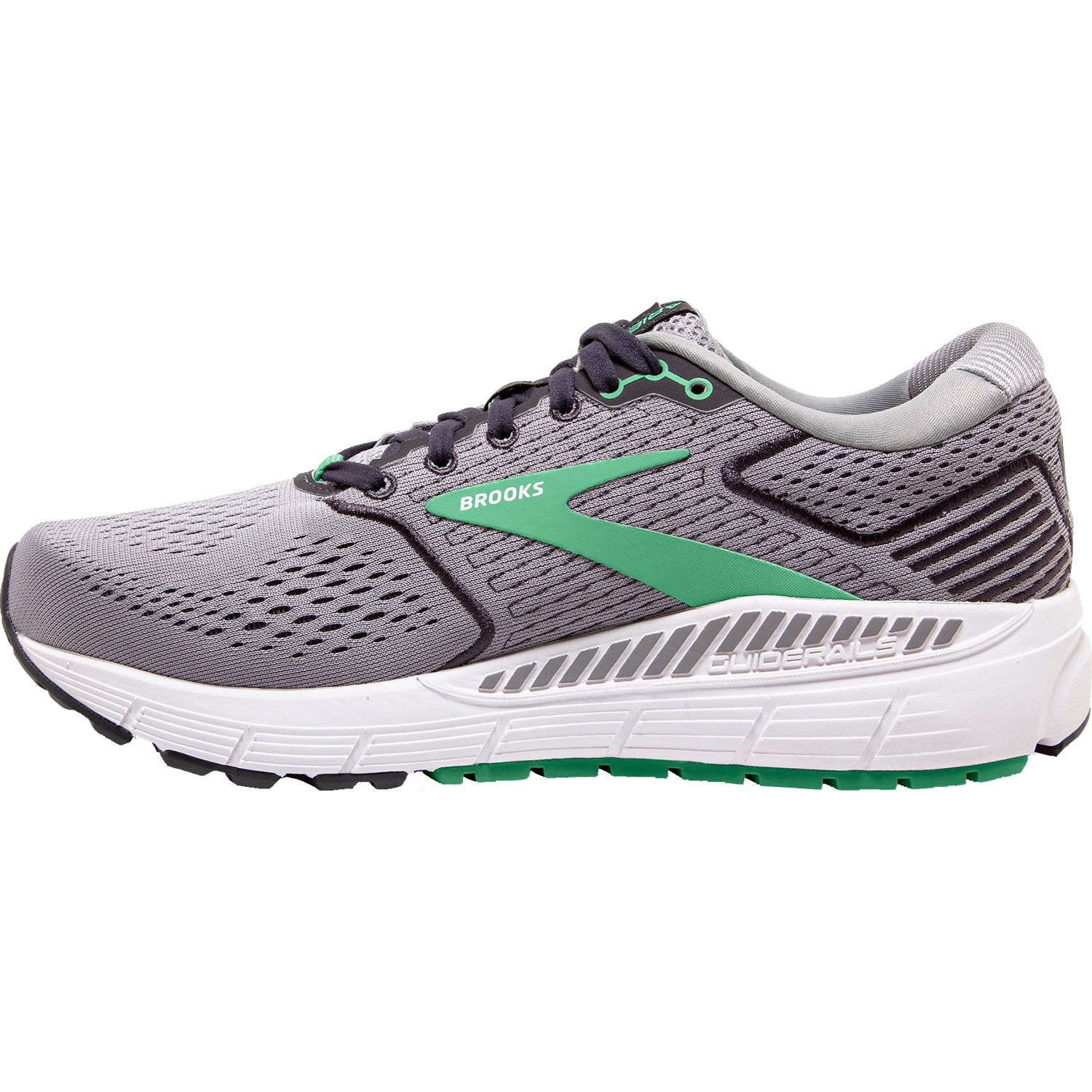 Womens Brooks Brooks Ariel 20 Women's Road Running Shoes Alloy/Blackened Pearl/Green Mesh Alloy/Blackened Pearl/Green Mesh
