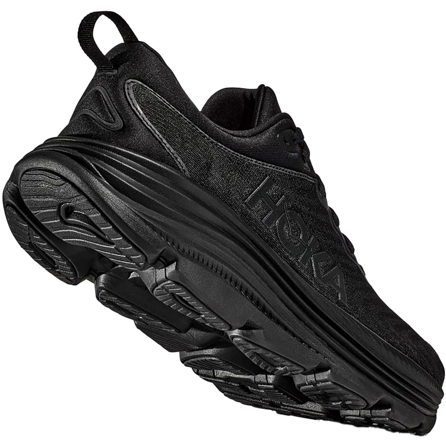 Womens Hoka one one Women's Hoka Gaviota 5 Black/Black Mesh (Stability Support) Black/Black Mesh