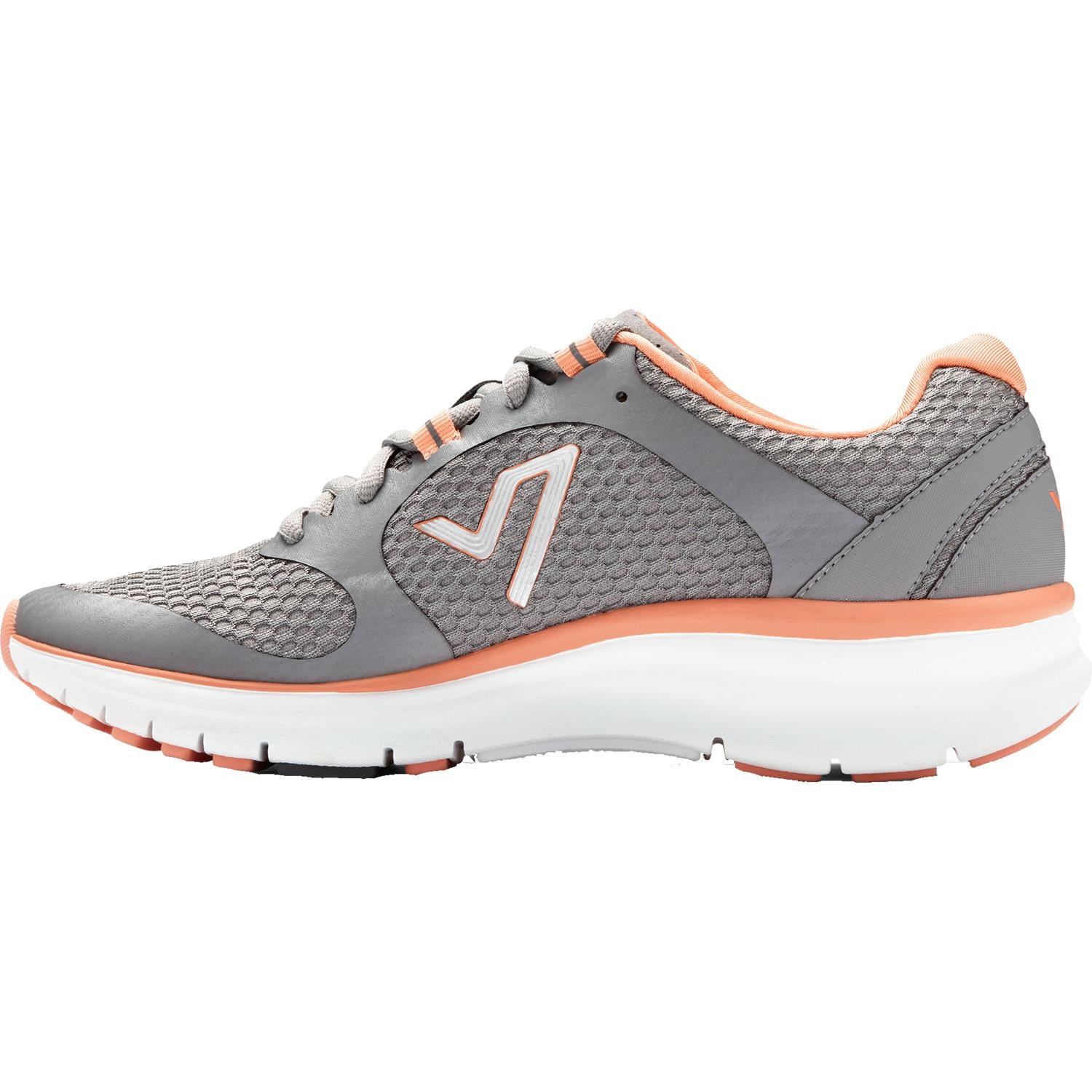 Womens Vionic Vionic Elation 10 Women's Walking Shoes Grey/Coral Synthetic Mesh Grey/Coral Synthetic Mesh