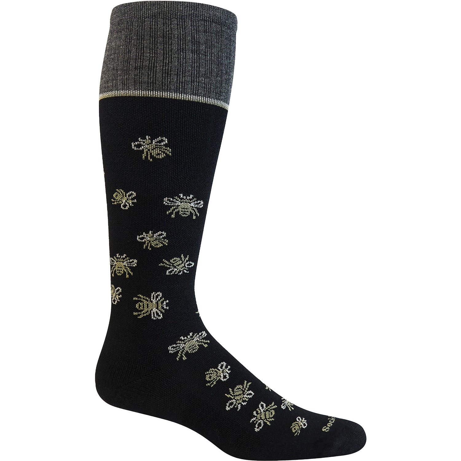Womens Sockwell Sockwell Busy Bee Knee High Socks 15-20 mmHg Women's Compression Socks Black Black